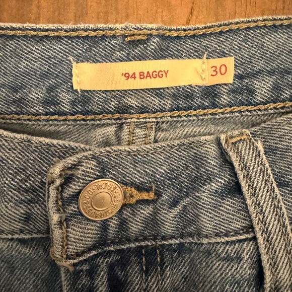 Signature by Levi Strauss Light Blue Distressed Flare Jeans - Picture 2 of 3